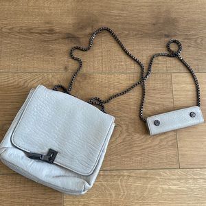 ELIZABETH AND JAMES BEIGE CROSS BODY BAG